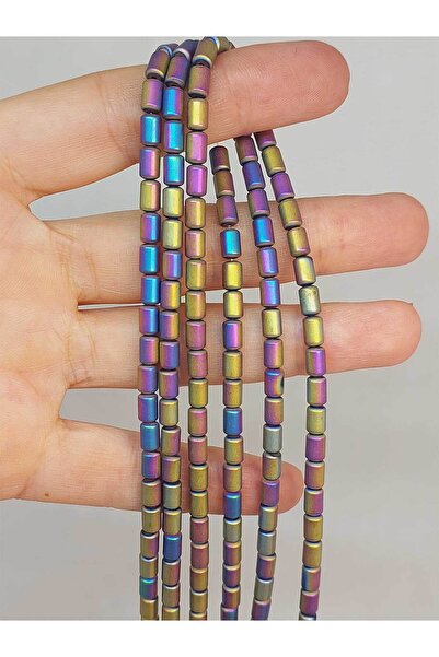 Yasamtohumu 9cm duge perle od hematitnog kamena - 4*5.5mm (48134)