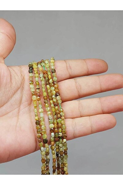 Yasamtohumu Green Granat - Alacalı Tulip Stone, 9cm Länge, 2.5*4mm (51214)