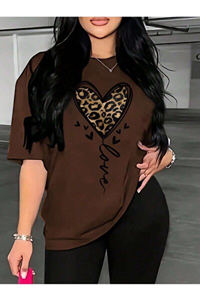 MODAVİBE Γυναικείο πουκάμισο με σχέδιο καρδιάς και λευκή ουρά