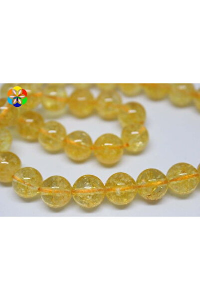 Yasamtohumu 10 mm dugačka nizica od četvrtina perli od citrin kamena