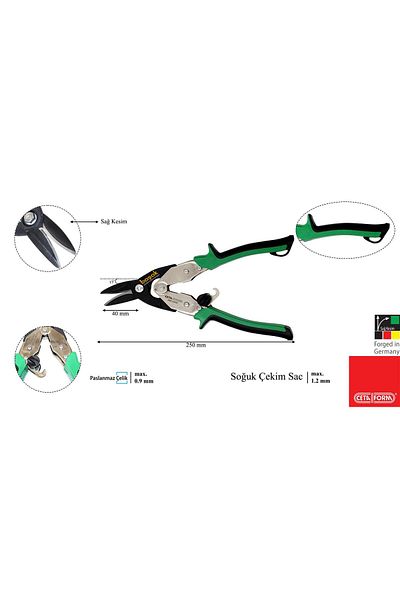 CETA FORM J04-250R Articulated Sheet Clipper (Right Cut)