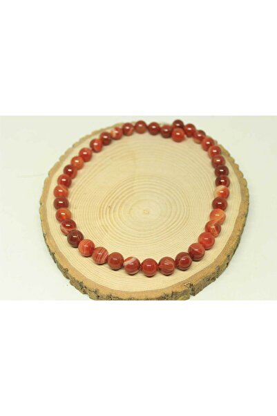 Yasamtohumu 9cm dugačka perla od ahat kamena - 10mm model (23580)
