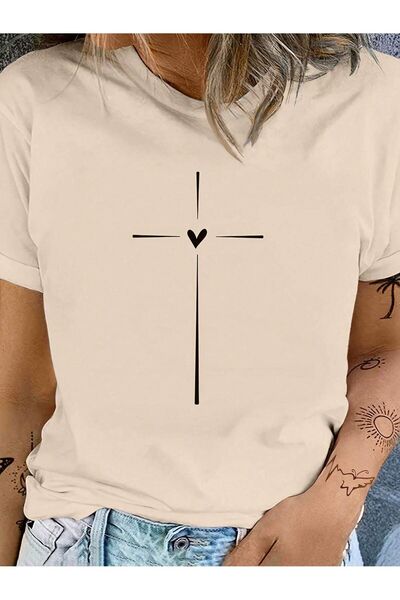 MODAVİBE ΓΥΝΑΙΚΕΙΟ ΛΕΥΚΟ ΜΠΛΟΥΖΑΚΙ ΜΕ ΣΤΑΜΠΑ ΜΙΚΡΗ ΚΑΡΔΙΑ MODAVİBE