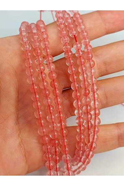 Yasamtohumu 9cm dugačak roze kvarc Sa kamenčićima četvrtine niza - opseg 4-4.5mm