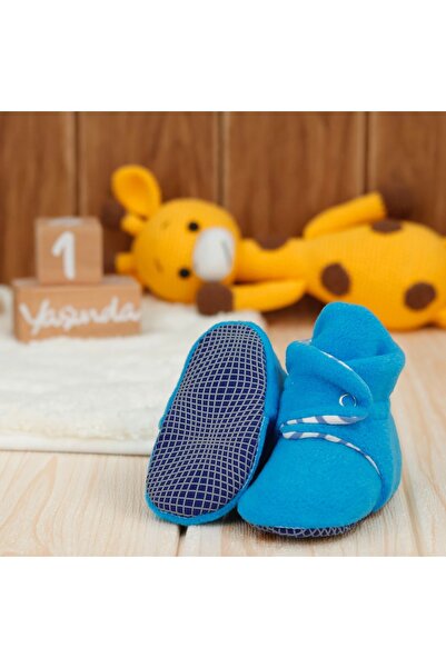 Ella Bonna Kaydırmaz Taban, Bebek Pandufu, Ilkadım Ev Patiği, Terletmeyen Organik Pamuk Astarlı