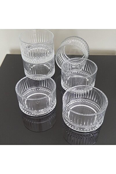 ALACA AVM Elysia Model Glass Snack Bowl Set of 6 Elysia Breakfast, Chocolate Bowl 235cc