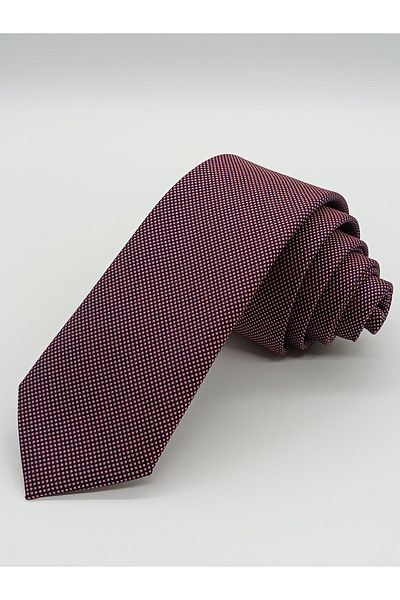 Gutiero Λεπτή γραβάτα Dusty Rose Sand με σχέδιο