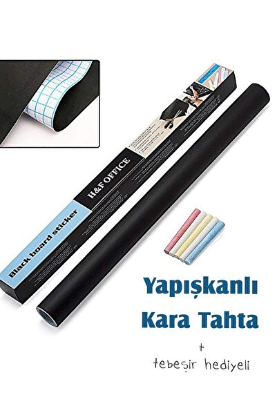 KRİZANTEM Silinebilir Kara Tahtası Rulo Halinde Tebeşirli Yapışkanlı Pano Çoc...