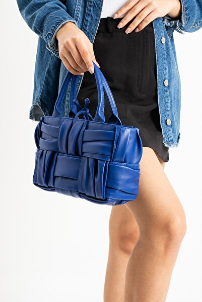 GALB LEATHER El Yapımı Orta Boy El Örgüsü Özel Aksesuarlı Premium Kadın Omuz Çantası PLUS-BTG