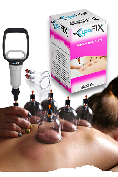 KUPAFİX Medikal Masaj Seti 12 Li Hacamat Kupası ve Pompa