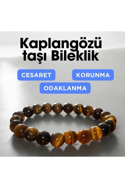 Kaplangözü Bileklik - Nazar Kovma Özelliği ile Doğal Taşlı Şık ve Güçlü Enerji Bilekliği