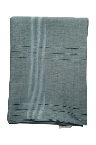 erciyesceyiz 160*220 Cm Față de masă din in dungi gri - Turcoaz