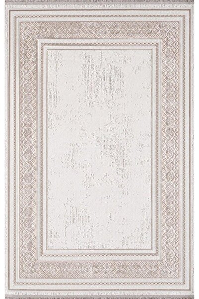 Artemis Halı Artemis Halı 02495B Kiremit Bej Çizgili Çerçeveli Halı