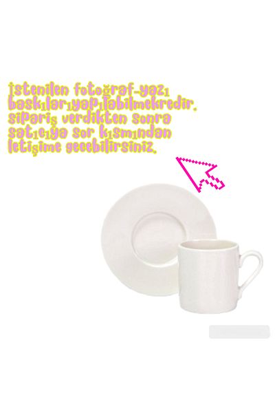 EYBaskı Tasarım 2-Piece Turkish Coffee Cup Can Be Customized with Own Design