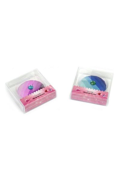 Dolphin 2 Pieces of Rhinestoned Blue Diamond Round Trend - Student Eraser for Boys and Girls
