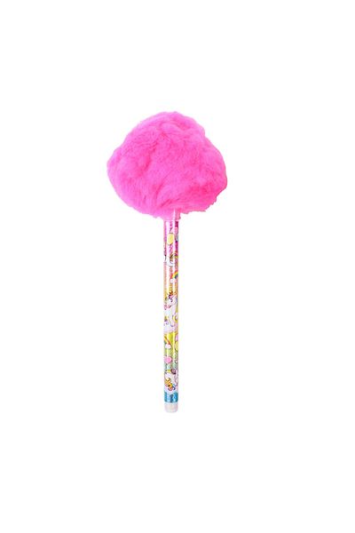 Dolphin unicorn Patterned LarGe Pompom Pencil - Snap-on, for School Children