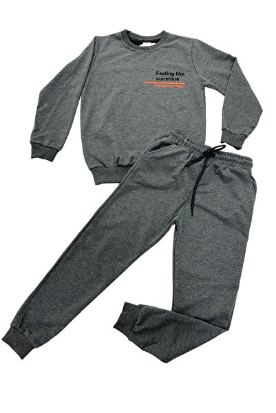 Esterella طقم بدلة رياضية للرجال - تفاصيل طباعة الظهر، رقبة دائرية، موسمي، 2 خيط