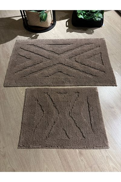 MaVaux Camellia 60x100 cm και 50x60 cm Σετ 2 πατάκια μπάνιου από φυσικό βαμβάκι