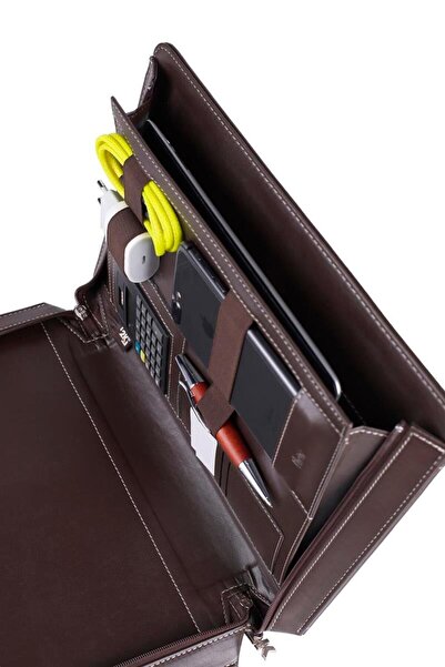 2K Organizer Agenda Diplomat with Handle Zippered Undated Lined 20X28 Notebook Padfolio Vegan 28X34,5 cm