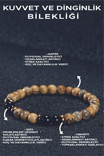 Ssilhoutte Doğaltaş جمشت جاسبر هيماتيت - سوار الطاقة الإيجابية والأناقة - الس...