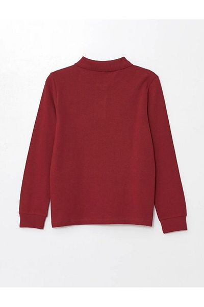 TAMPAP Uniforma școlară - Tricou unisex cu mânecă lungă Lacos Polo Gât