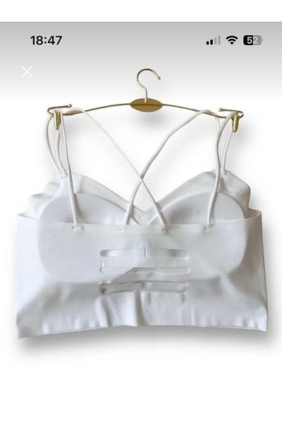 F.K White Laser Cut Seamless Bustier