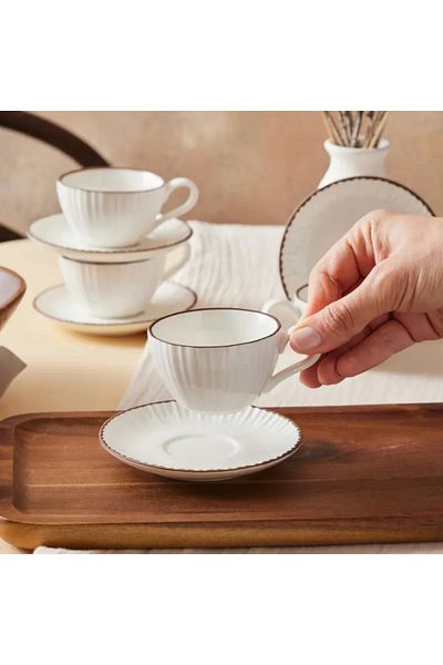Karaca Rhine Kaffeetassen-Set für 4 Personen