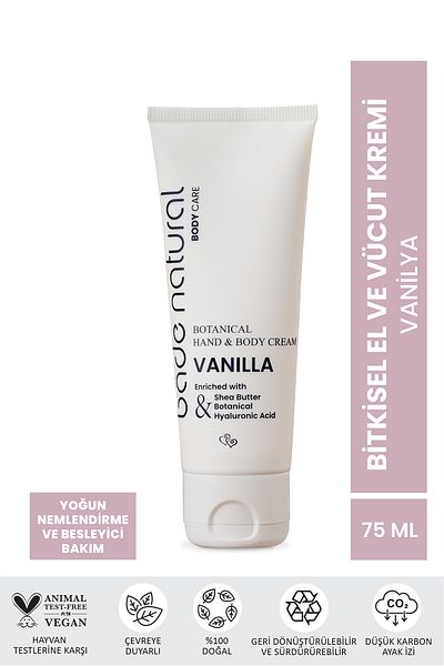 Bade Natural 75ml Vanilla Herbal Hand and Body Cream - 100% Natural and Vegan