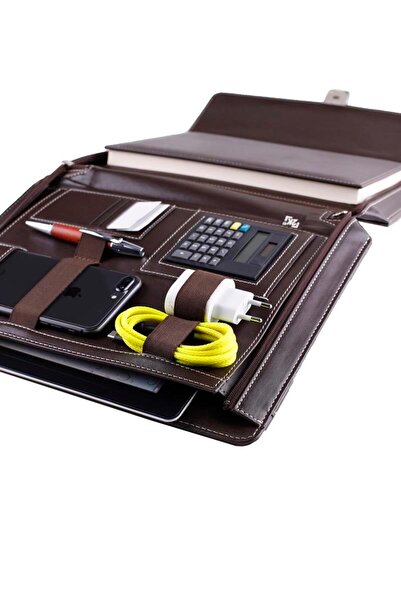 2K Organizer Agenda Diplomat with Handle Zippered Undated Lined 20X28 Notebook Padfolio Vegan 28X34,5 cm