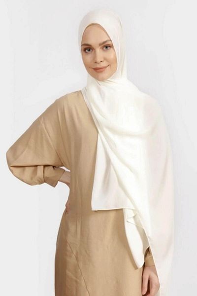 İSTANBULSTYLEMODA Crepe Chiffon Shawl Salmon 210x 75 Flr241433