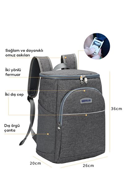 Ecrou Gray Oxford Fabric - InSulated Cooler and Multifunctional Backpack