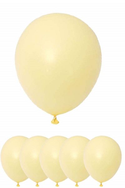 Partifabrik 5 Pieces Yellow Pastel Color Macaron Balloon