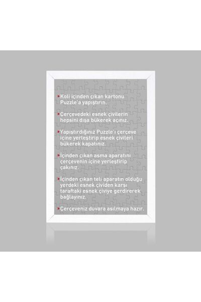 Genel Markalar Sar Puzzle puzzle Ve Yapboz Çerçevesi 1000 Parça Için Ebat 68cmx48cm Beyaz