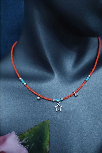 SherDesing Star Object Red Baby Bijouterie Necklace