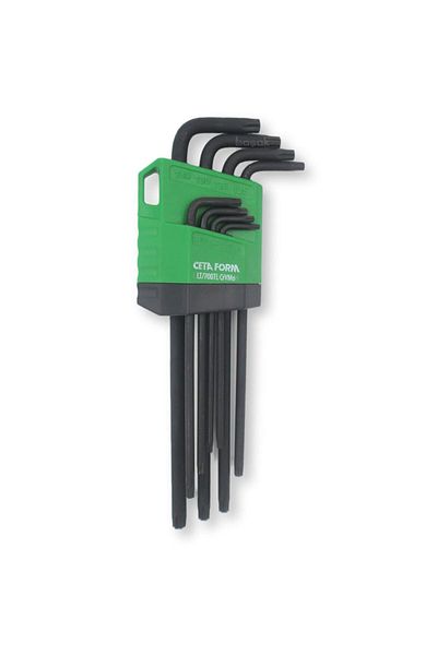 CETA FORM T9-t40 Perforated Torx Long Allen Set 8 Pieces Lt/700tl