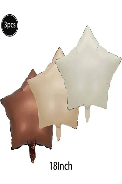 ZEAP Retro Star Set - Brown, Caramel and Cream Colors, 3 Pieces