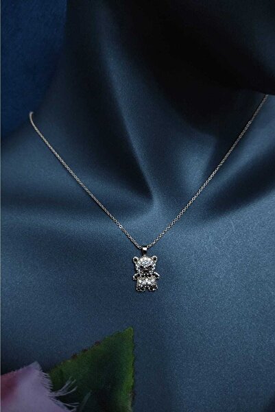 SherDesing تيدي بير كائن قلادة ذهبية