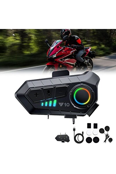 KLASİST Intercom Bağlantılı Su Geçirmez Motosiklet Kask Bluetooth 5.3 300m Intercoom 2.000mah Uyumlu