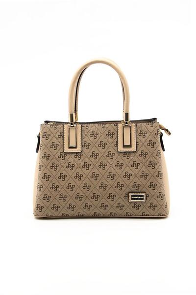 Silver Polo KoyuBej - Ten SP1000 Kadın El Çantası