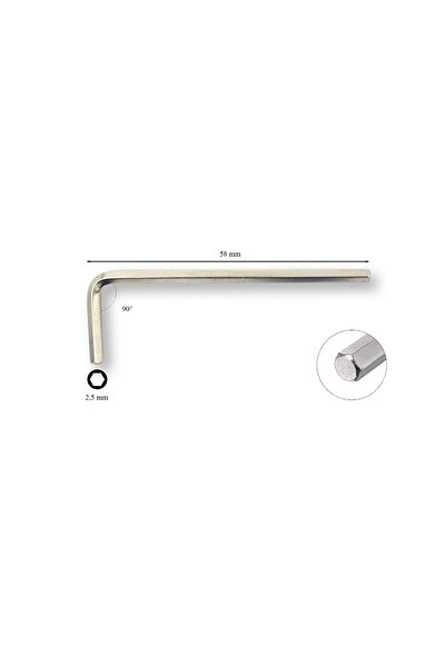 CETA FORM ALYAN 2.5 Mm L Short Allen Key - L/2.5