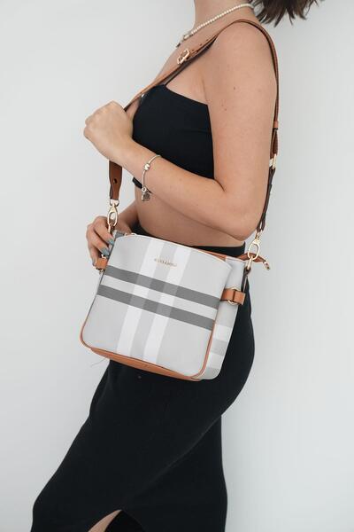 Silver Polo A.Gri - A.Taba SP884 Kadın Çapraz Çanta