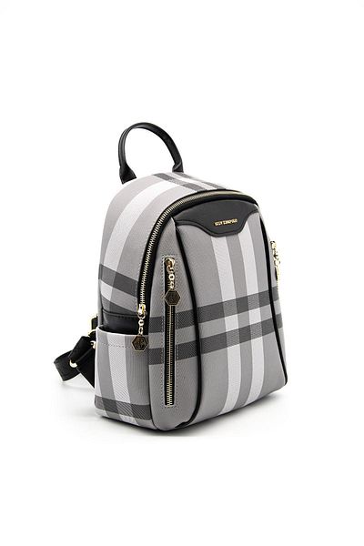 Silver Polo Sp906 Model Gray and Black Women's Backpack