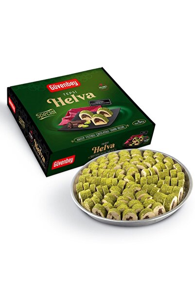 güvenbey 5 Kg Special Dilimli Antep Fıstıklı Çikolatalı Tahin Helvası