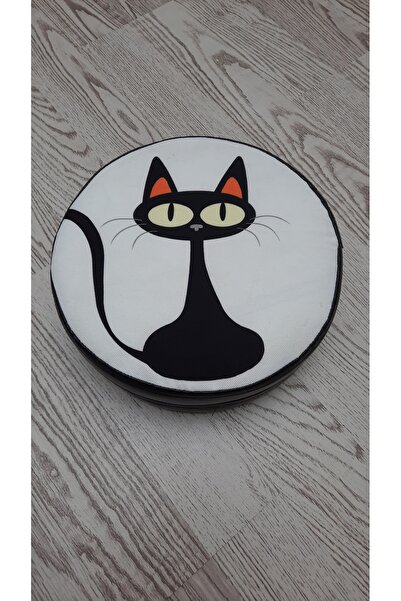 Papuli Yuvarlak Hayvan Figürlü Çocuk Minderi 30x30x10 Boyut