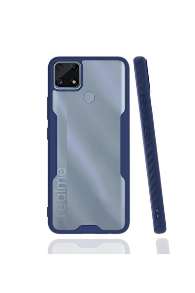 cepmoda Realme C25s Telefon Kılıfı - Yanları Renkli İnce Mat Platin Kapak pl1...