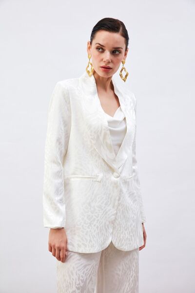 smtcollection Satin Patterned Jacket - Smtfashion