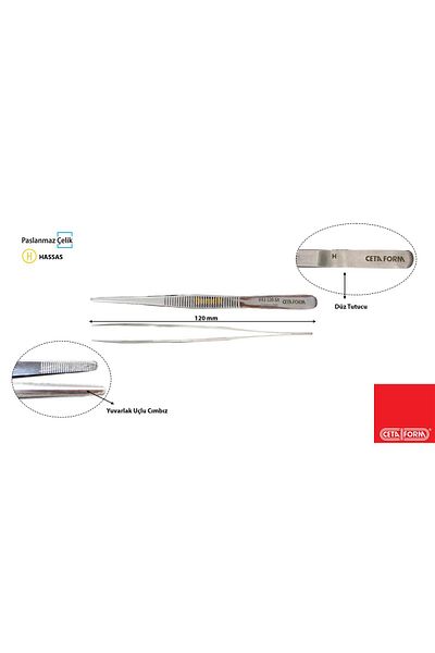 CETA FORM 120mm Straight Blunt Tip Tweezers H43-120-sa
