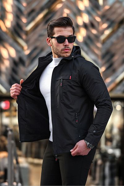 BOYS MANS معطف رجالي موسمي مقاوم للماء والرياح