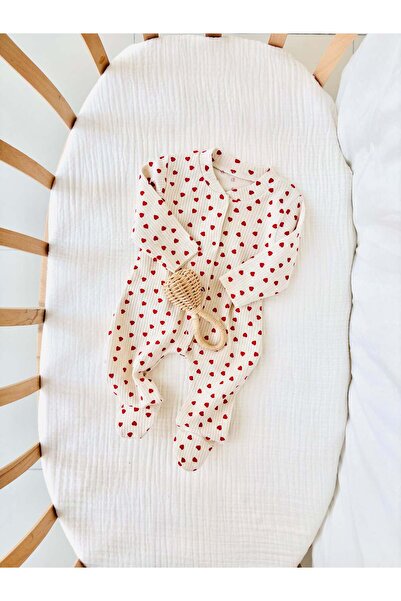 NUNU BABY Love Kalp Baskılı Tulum