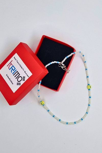 KRIMO Kpop Txt Soobin Smiley Beads Necklace